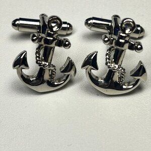 Vintage Anchor with Rope Cufflinks-Nautical Sailor Novelty